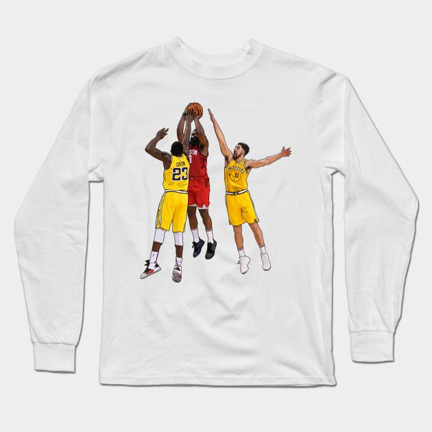 Houston Rockets’ James Harden Golden State Game Winner Long Sleeve T-Shirt by ActualFactual